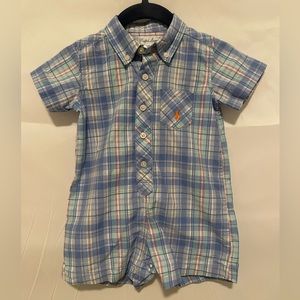 Ralph Lauren Poplin Shortall Plaid 6M